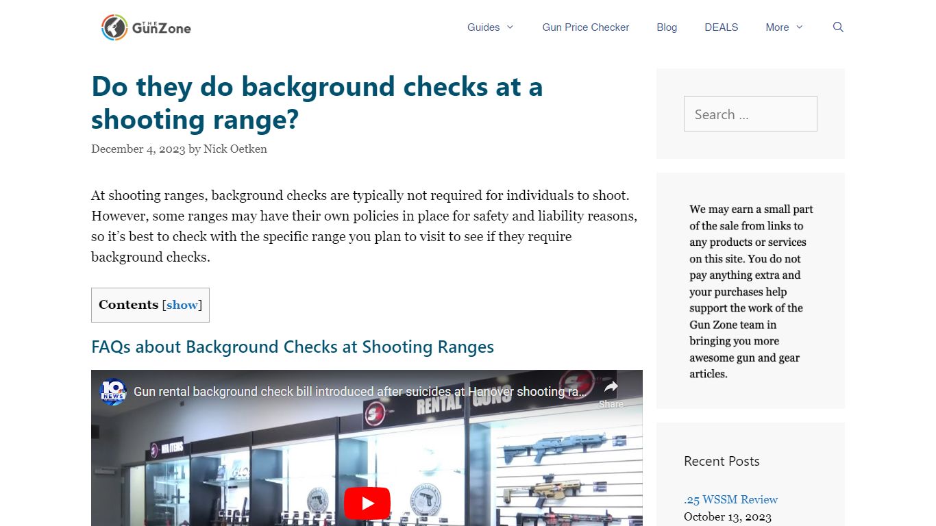 Do they do background checks at a shooting range? - TheGunZone